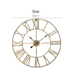 Jam Dinding Angka Romawi Ukuran Besar 60cm, Dial Metal Berongga Raksasa, Made in UK